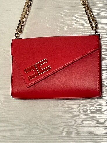  Beden kırmızı Renk Orijinal Elisabetta Franchi çanta