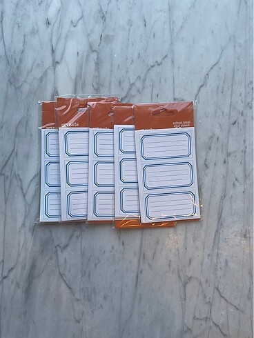 Defter kitap etiketi beşli set