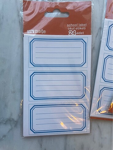 Defter kitap etiketi beşli set