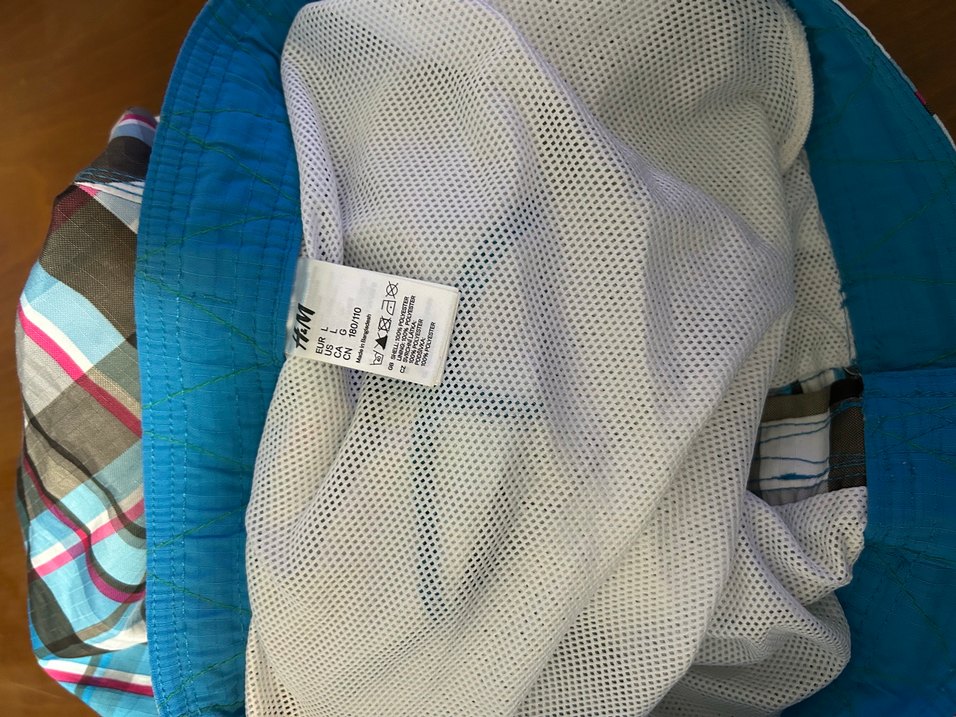 Erkek mavi Ekose Desenli Deniz havuz şort - Görsel 3