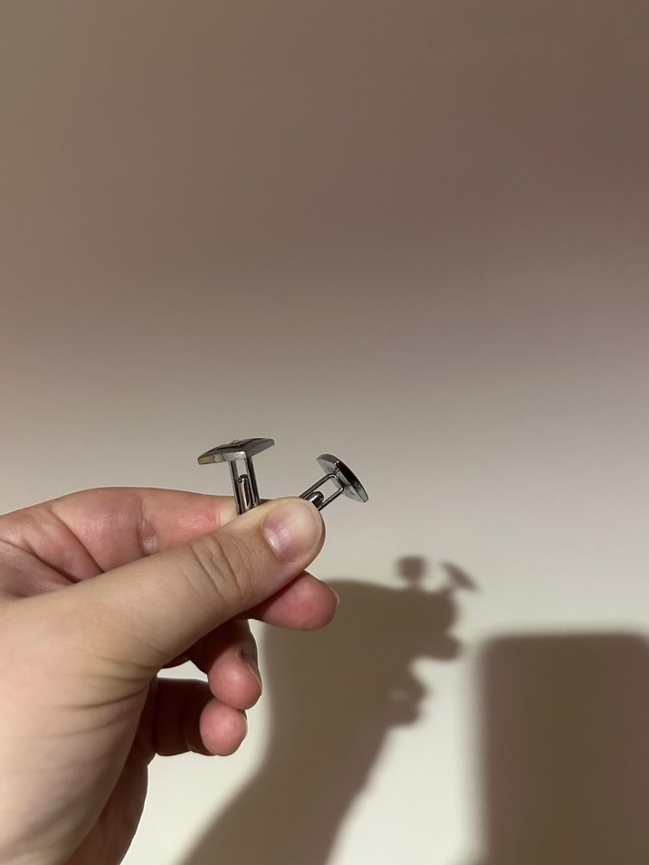 Süvari Klasik taşlı Siyah Kol Düğmesi - Görsel 3