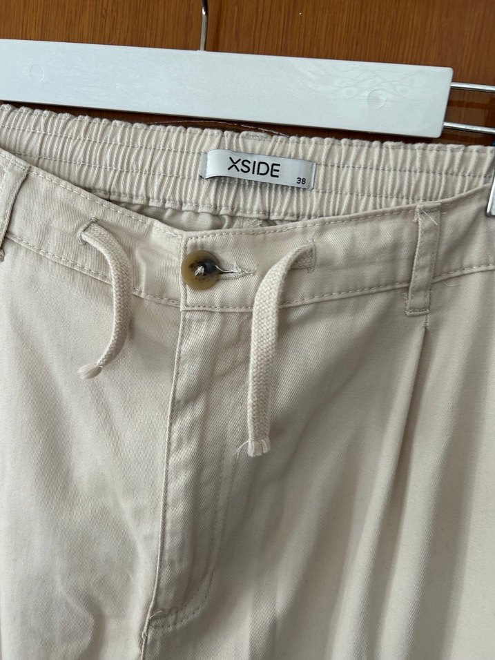 Bej Rahat Kesim erkek Pantolon lastikli - Görsel 2