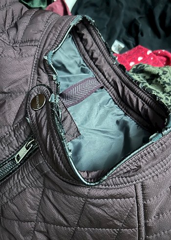 Mürdüm renk Erkek Biker Mont Fermuarlı - Görsel 7