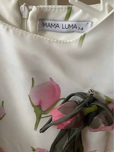 7 Yaş Beden beyaz Renk Mama Luma Elbise