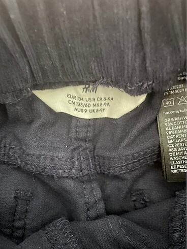 8 Yaş Beden H&M Fitilli İspanyol Paça Pantolon