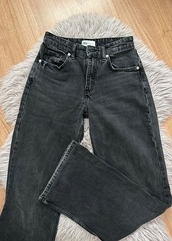 Gri Kadın Denim Regular Fit Pantolon