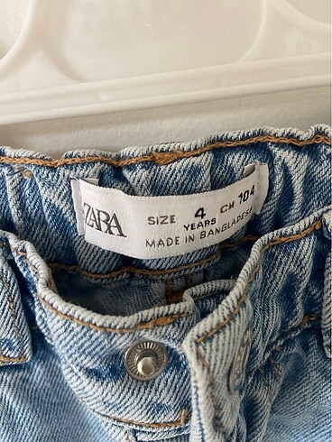 4 Yaş Beden mavi Renk Zara kız çocuk jean