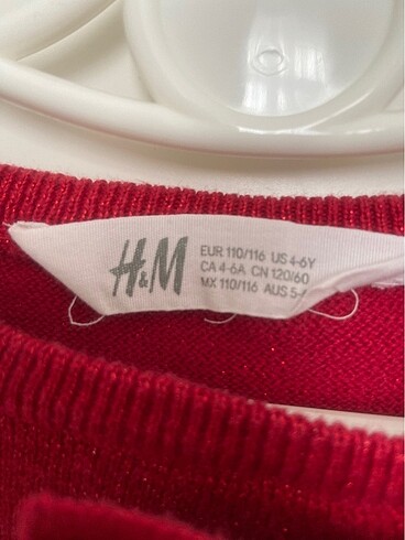 H&M H&m kız çocuk ince triko kırmızı elbise