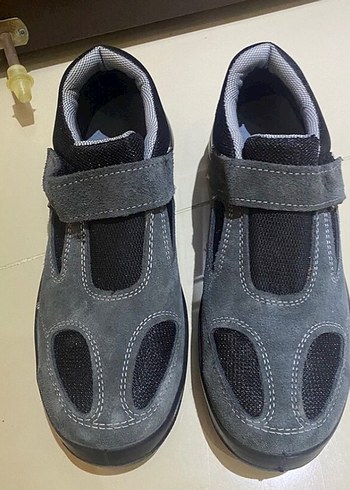 Gri Erkek Günlük Outdoor Ayakkabı Velcro - Görsel 2