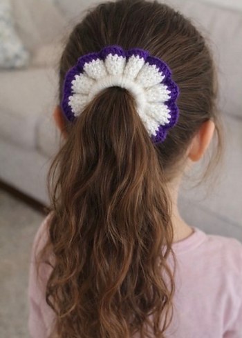 Sarı Örgü Kadın Saç Aksesuarı - Görsel 2