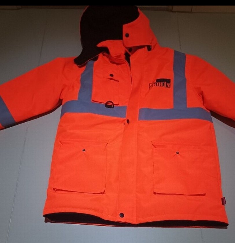 Turuncu Düğmeli Sokak Stili Erkek Mont - Görsel 3