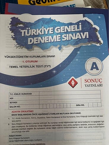 Tyt sonuç yayınları deneme kitapçığı testi