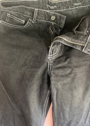 LC Waikiki Siyah Tokalı Kadın Denim Pantolon
