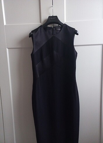 38 Beden siyah Renk Tahari klasik elbise