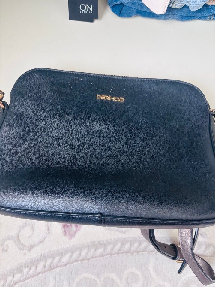 DERIMOD Siyah Deri Kadın Çanta - Görsel 2