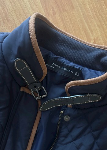 Zara Lacivert Fermuarlı Kadın Mont - Görsel 2