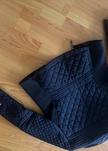 Zara Lacivert Fermuarlı Kadın Mont - Görsel 5