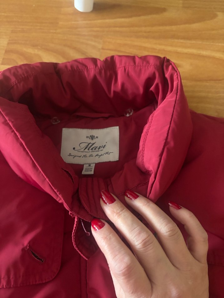 Kırmızı Kadın Yelek - Görsel 4