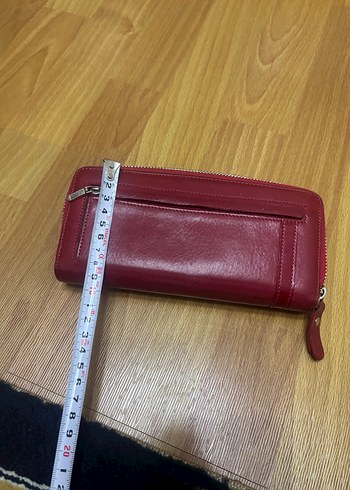 Kırmızı Deri Fermuarlı Kadın Cüzdanı - Görsel 3