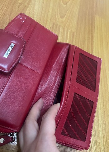 Kırmızı Deri Fermuarlı Kadın Cüzdanı - Görsel 8
