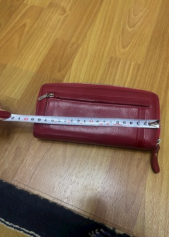 Kırmızı Deri Fermuarlı Kadın Cüzdanı - Görsel 4