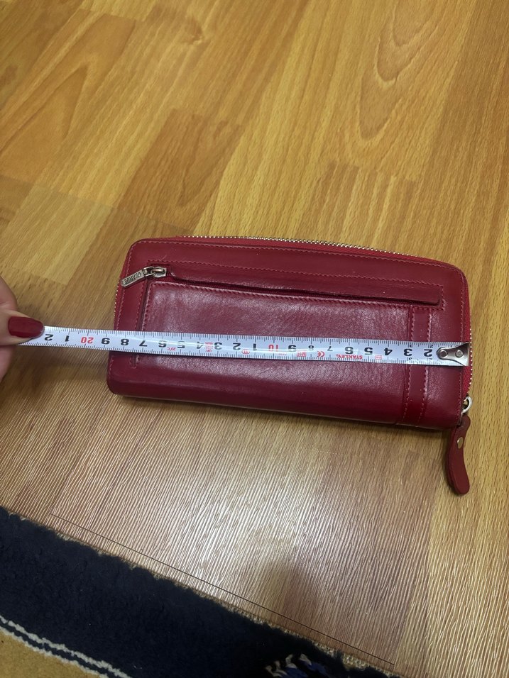 Kırmızı Deri Fermuarlı Kadın Cüzdanı - Görsel 4