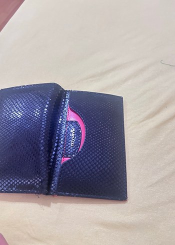 Matmazel Kadın Siyah Yılan Derisi Desenli Deri Cüzdan - Görsel 5