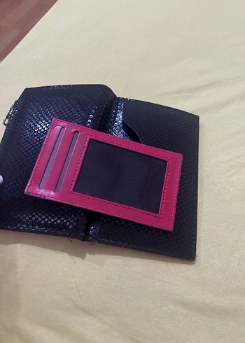 Matmazel Kadın Siyah Yılan Derisi Desenli Deri Cüzdan - Görsel 6