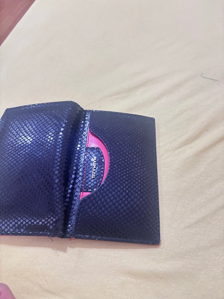 Matmazel Kadın Siyah Yılan Derisi Desenli Deri Cüzdan - Görsel 5