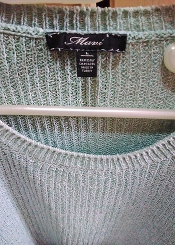 Gri Kadın Örgü Triko Kazak - Görsel 3