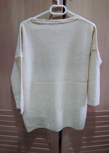 Bej Kadın Triko Uzun Kollu Kazak - Görsel 3