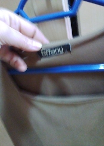 Bej Midi Kolsuz Kadın Elbise - Görsel 2