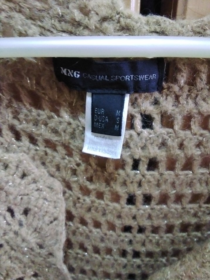 Bej Bohem Midi Örgü Elbise - Görsel 3