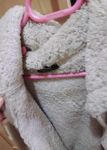 Bej Kapüşonlu Kadın Midi Boy Ceket - Görsel 2