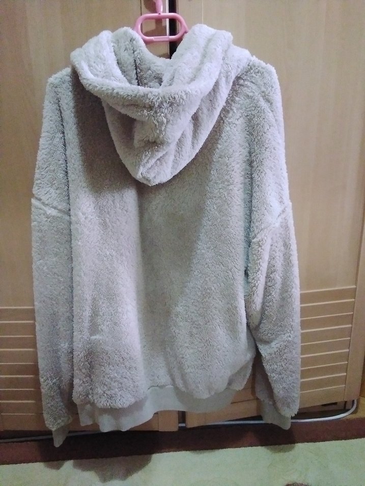 Bej Kapüşonlu Kadın Midi Boy Ceket - Görsel 3