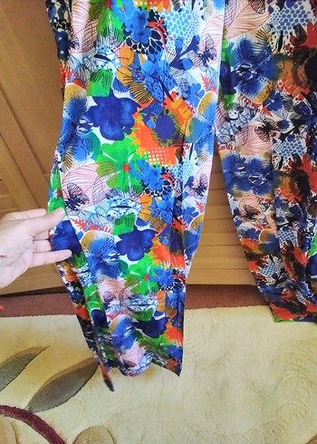 Diğer Renkli Batik Desenli Salaş Kadın Pantolon