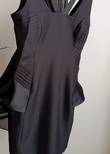 Siyah Pilili Uzun Straplez Gotik Elbise - Görsel 7