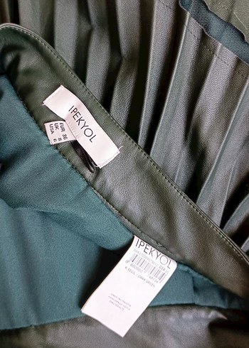 Kadın Yeşil Piliseli Uzun Etek - Görsel 6