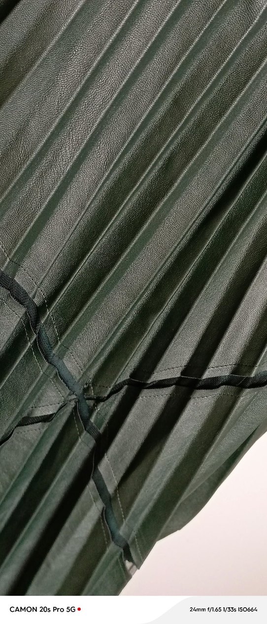 Kadın Yeşil Piliseli Uzun Etek - Görsel 3