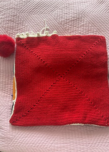 KEDİ FİGÜRLÜ EL ÖRGÜSÜ TIĞ İŞİ YASTIK KILIFI - Görsel 4