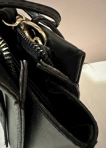 Siyah Minimalist Kadın Deri Çanta - Görsel 2