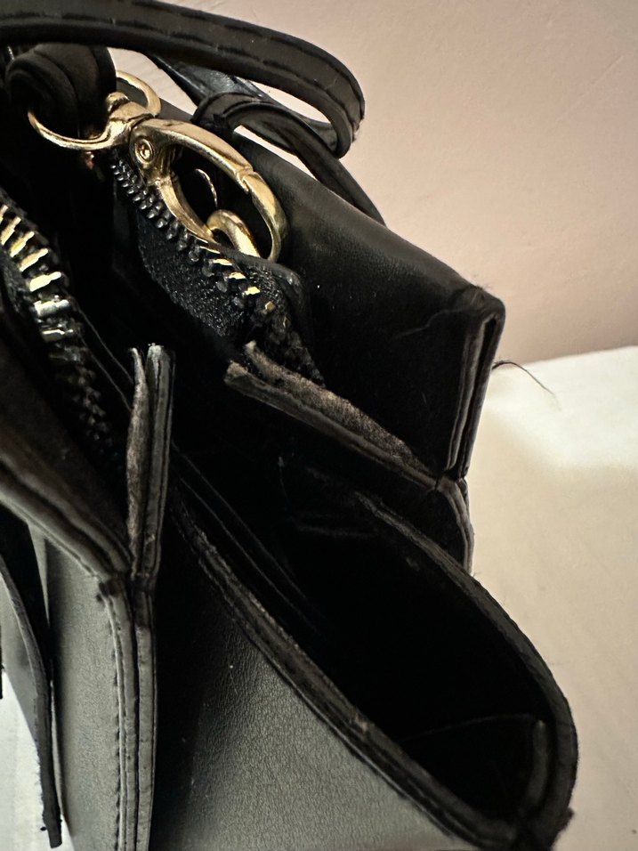 Siyah Minimalist Kadın Deri Çanta - Görsel 2