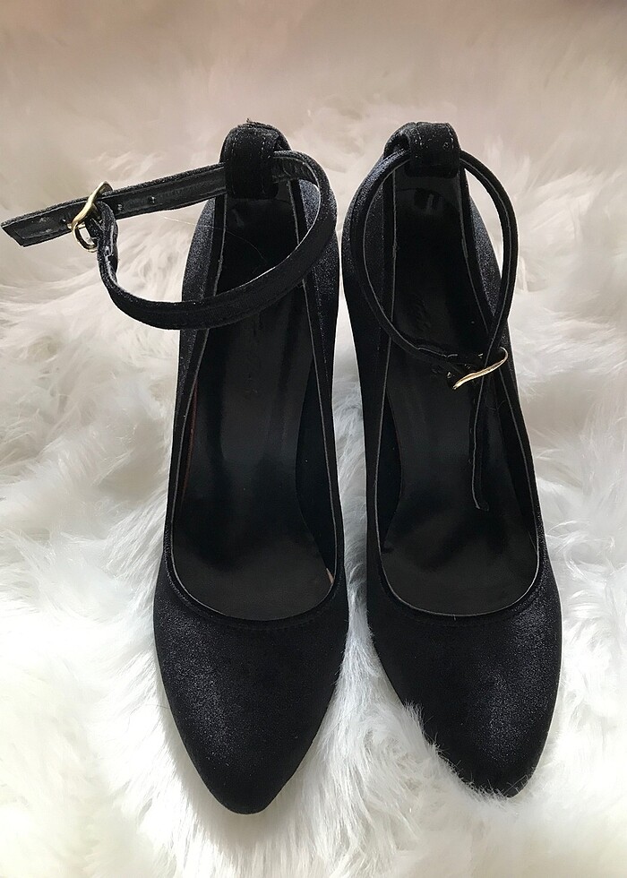 Kadife Topuklu Ayakkabı - Görsel 2
