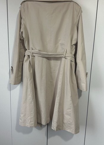 Düğmeli Bej Midi Trençkot - Görsel 2