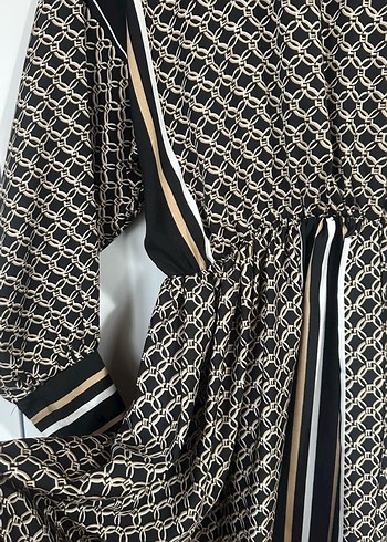 Desenli Uzun Salaş Kadın Elbise - Görsel 2