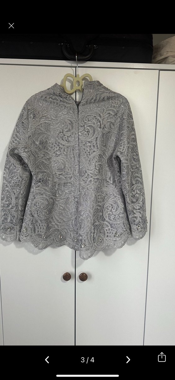 Dantel İşlemeli Takım Etek Bluz Tasarım Tesettür - Görsel 3