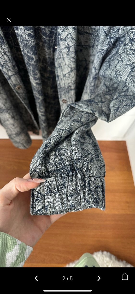 Gri Batik Desenli Uzun Kollu Keten Gömlek YAZLIK BOMBER CEKET - Görsel 5