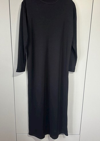 Uzun Kollu Füme Antrasit Salaş Elbise - Görsel 2