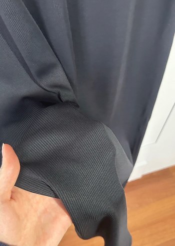 Uzun Kollu Füme Antrasit Salaş Elbise - Görsel 5