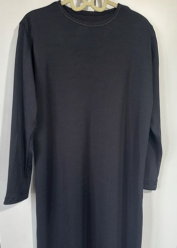 Uzun Kollu Füme Antrasit Salaş Elbise - Görsel 3